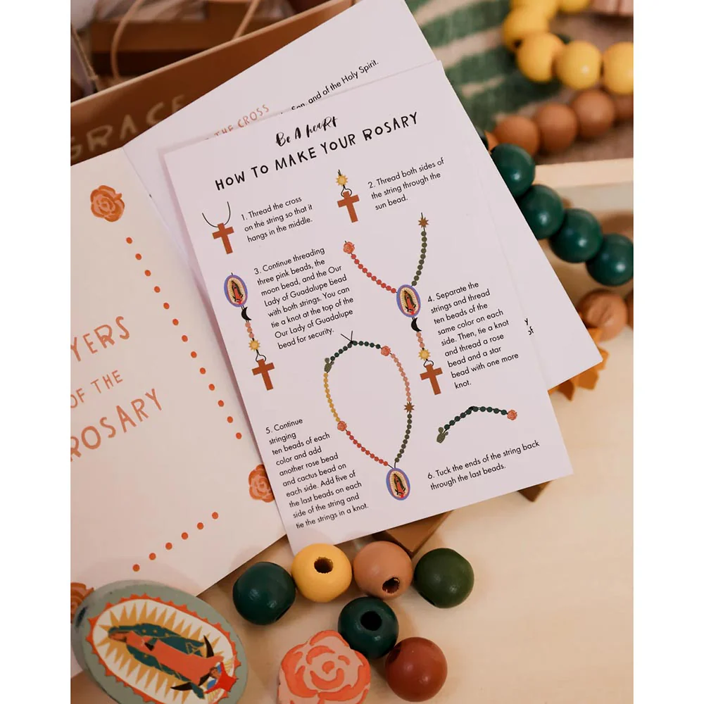 Be A Heart Our Lady of Guadalupe DIY Wooden Rosary Kit - Image 3