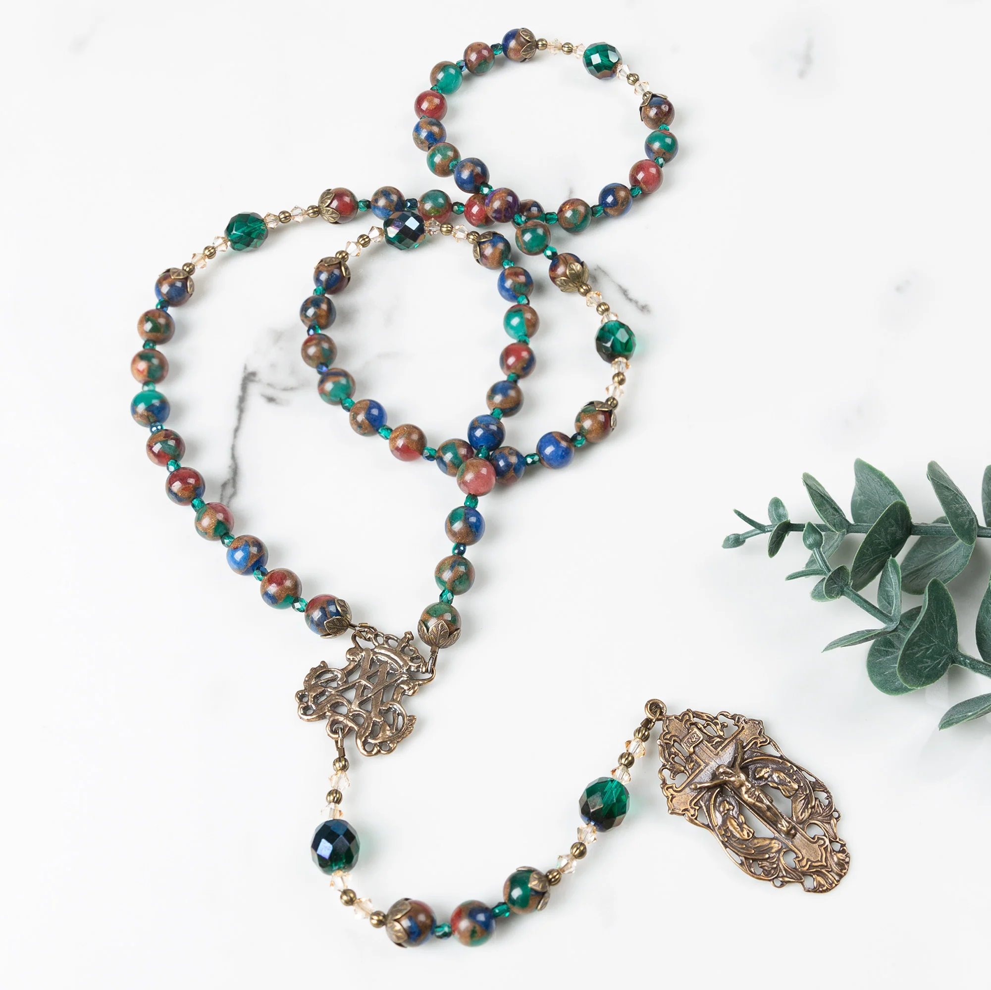 Cathedral Stained Glass Window Rosary - Image 3