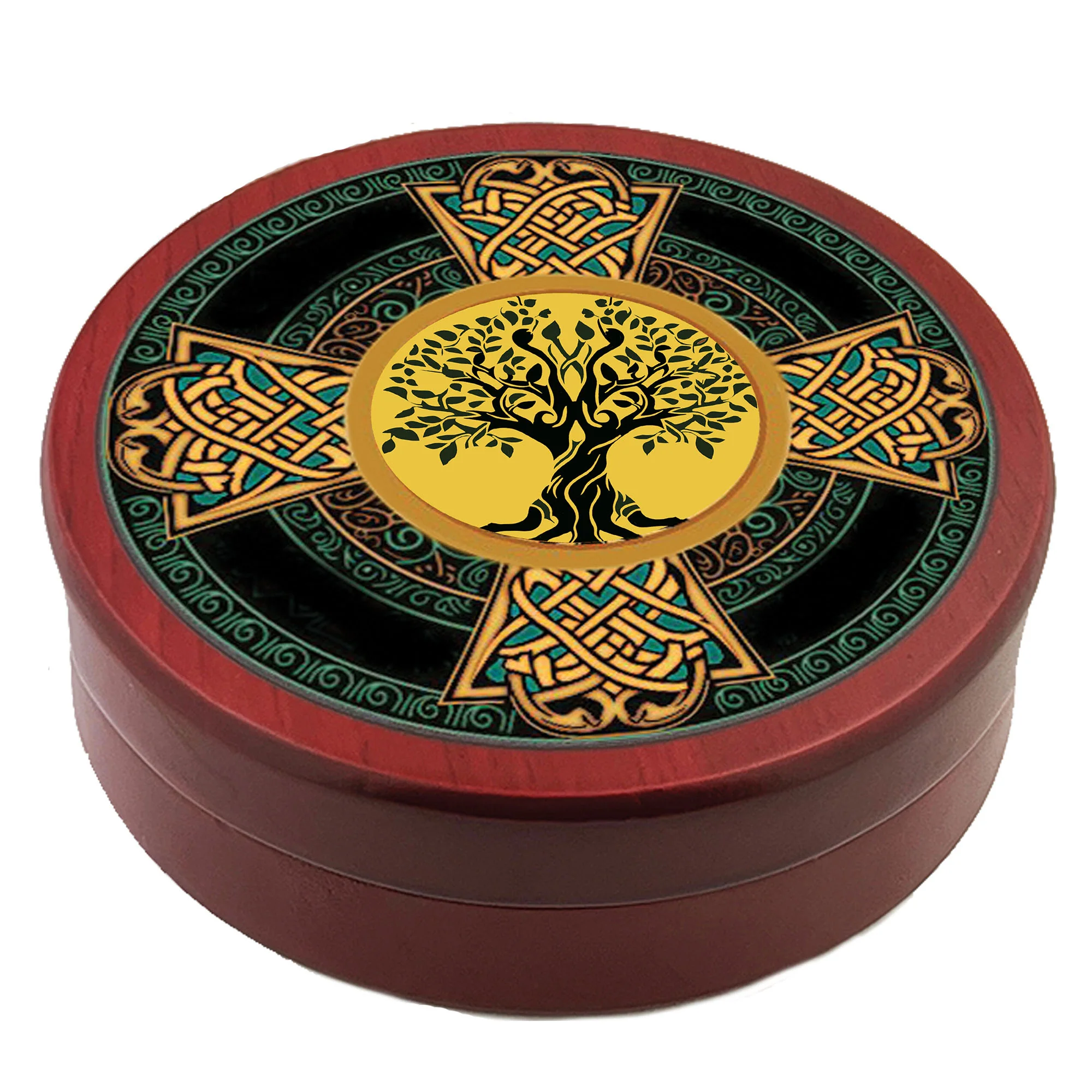 Celtic Cross Tree of Life Wood Rosary Box - Image 6