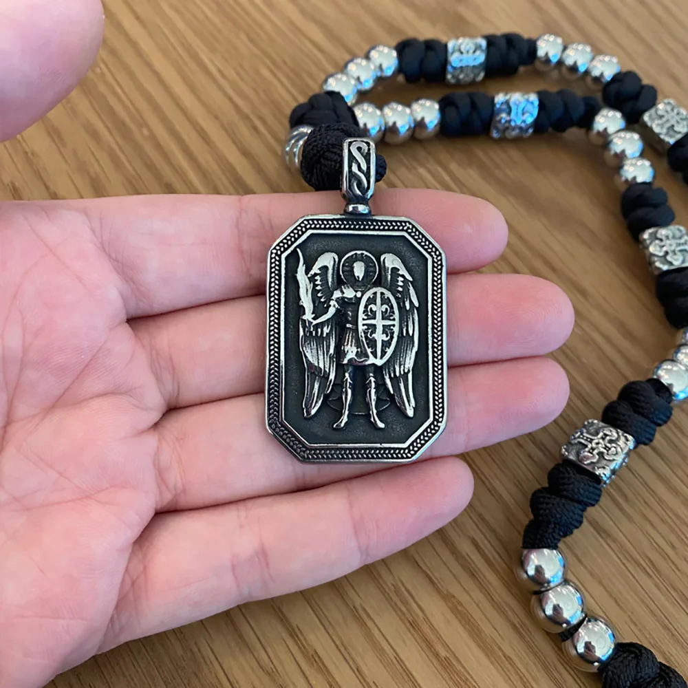 Deluxe Stainless Steel St. Michael Paracord Chaplet - Image 3