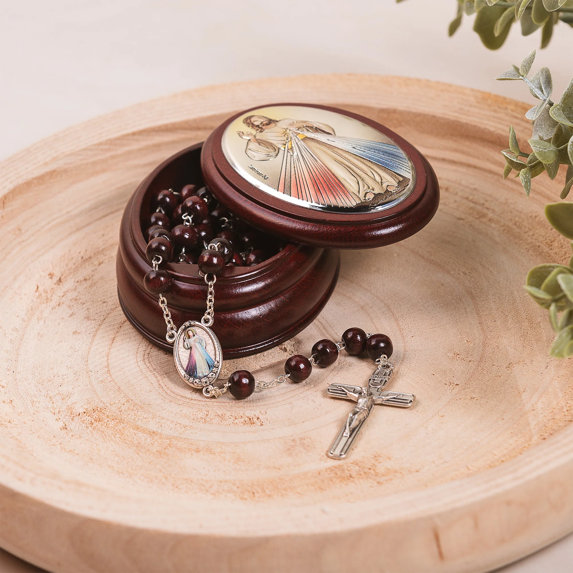 Italian Divine Mercy Rosary Box & Rosary Set - Image 3