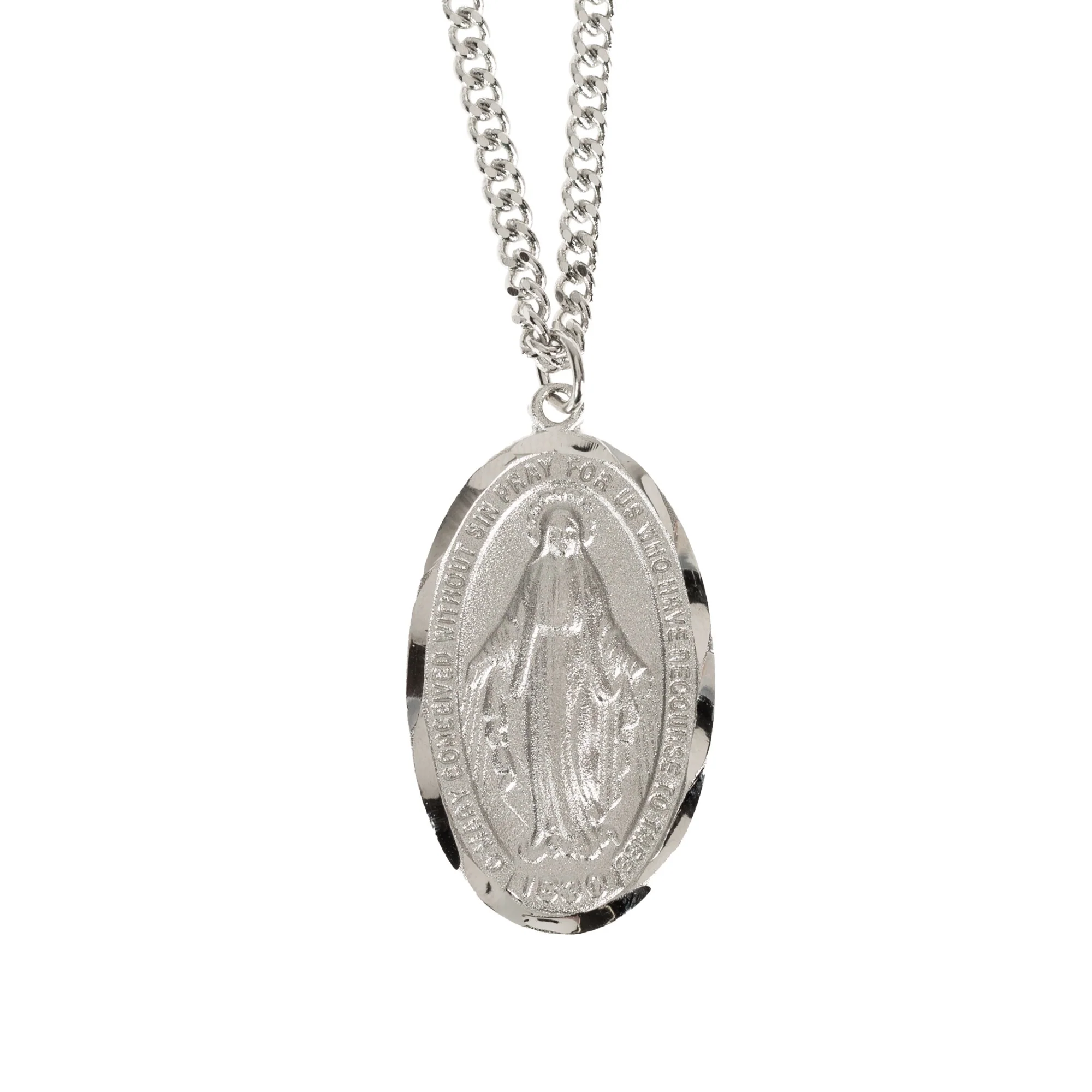 Miraculous Medal on 24" Chain - Image 3