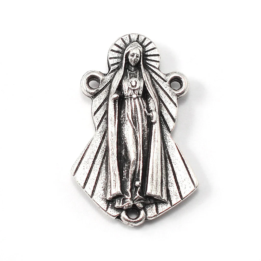 Olive Wood & Mother of Pearl Holy Mass Rosary - Image 3