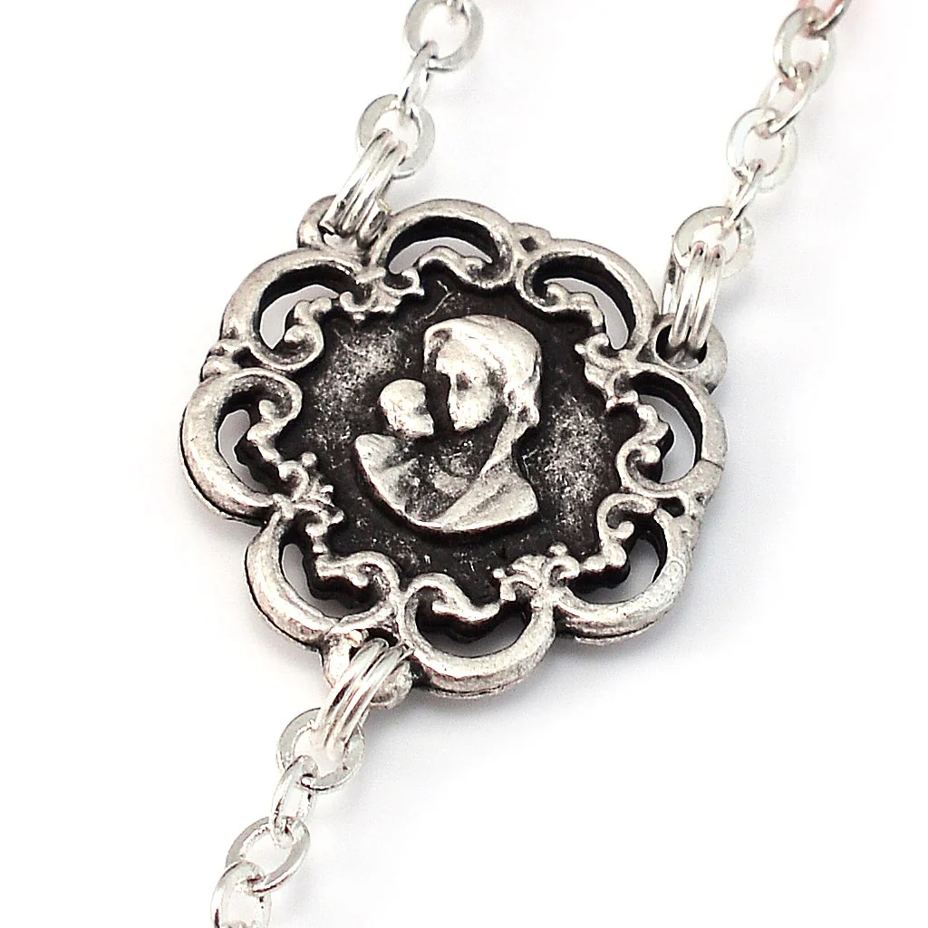 Sky Blue Motherly Embrace Decade Rosary - Image 4