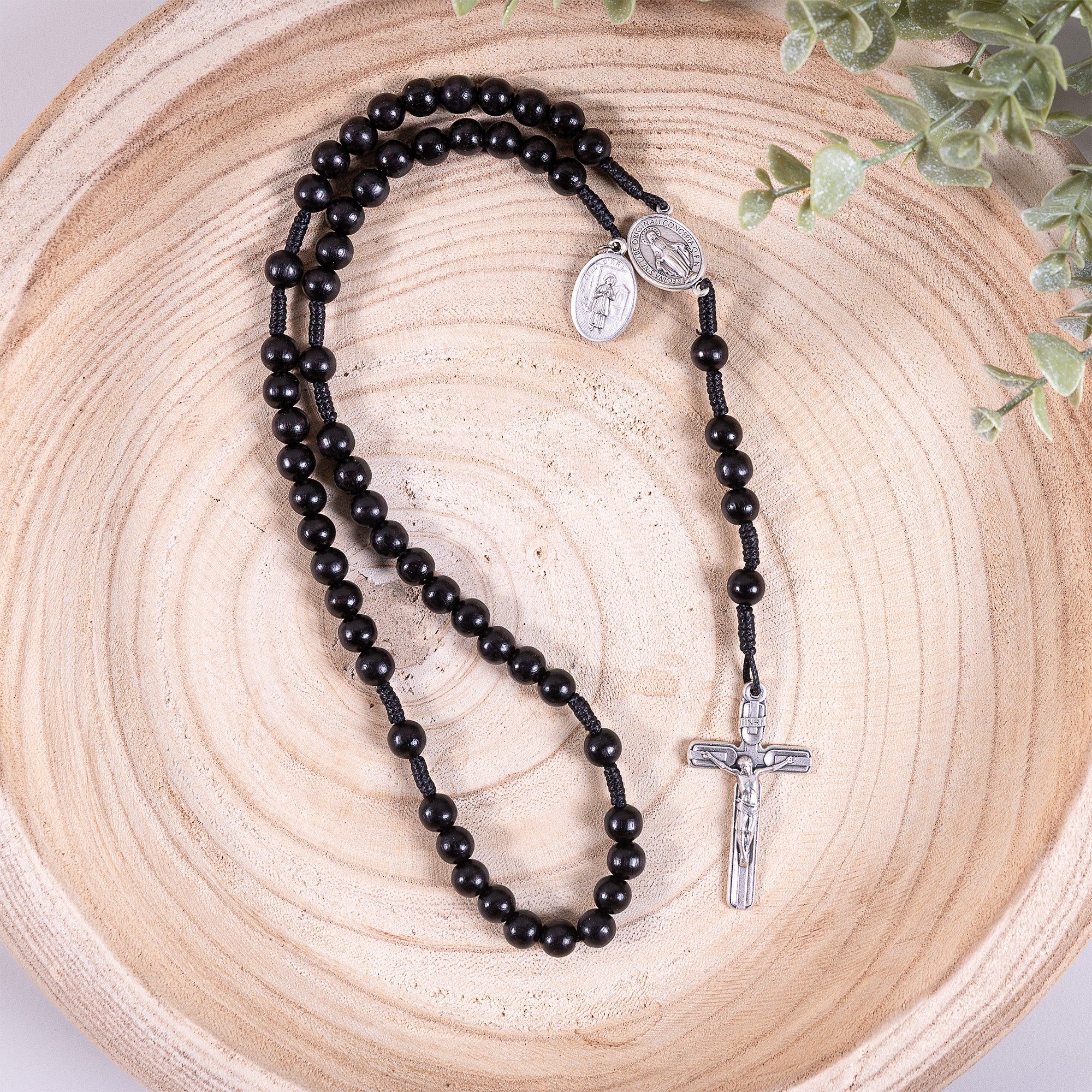 St. John Vianney Black Cord Rosary - Image 3