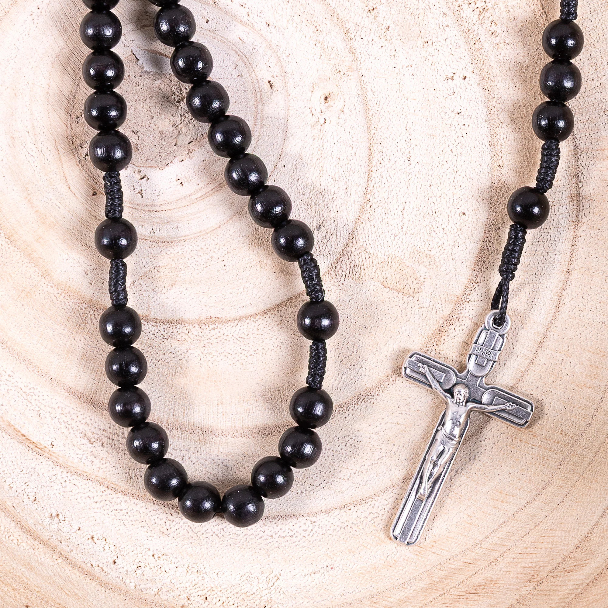 St. John Vianney Black Cord Rosary - Image 4